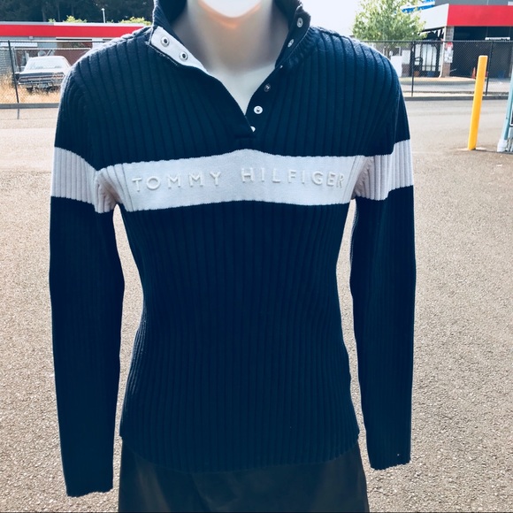 tommy hilfiger sweater navy blue